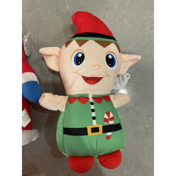 A&A Global Industries Plush Elf & Plush Santa Plush With Tags 10” - Picture 3 of 6